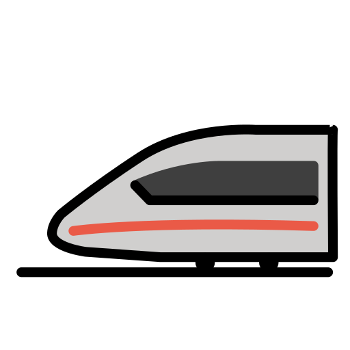 High-speed Train With Bullet Nose on OpenMoji