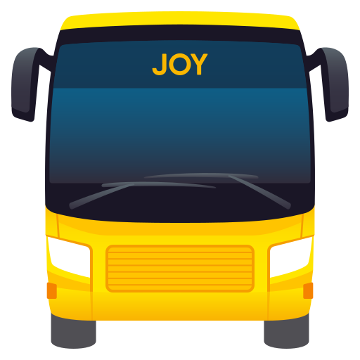 Oncoming Bus on JoyPixels