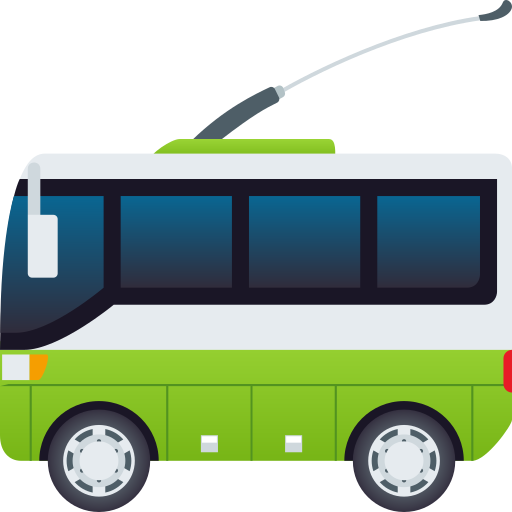 Trolleybus on JoyPixels