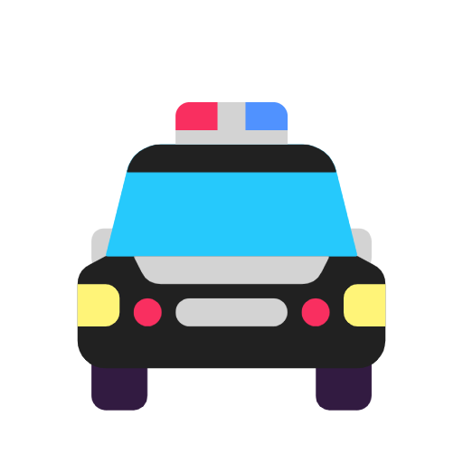 Oncoming Police Car on Microsoft Fluent