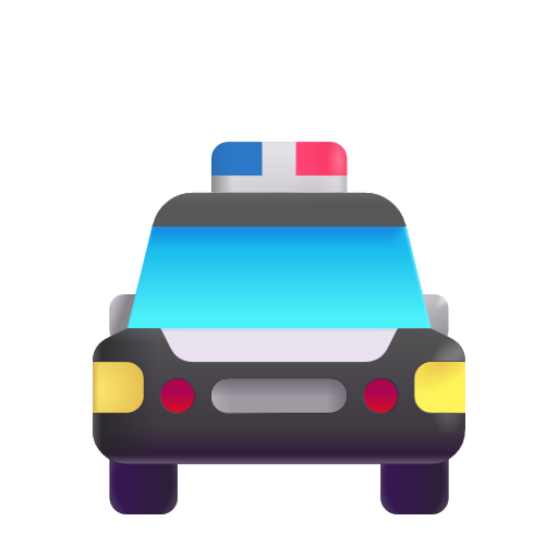 Oncoming Police Car on Microsoft 3D