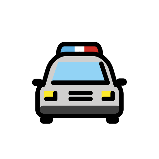 Oncoming Police Car on OpenMoji