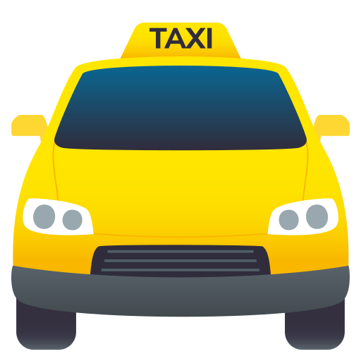 Oncoming Taxi on JoyPixels