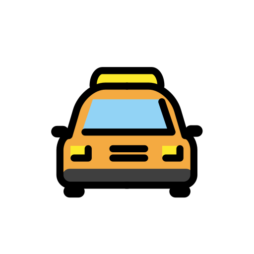 Oncoming Taxi on OpenMoji