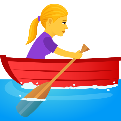 Woman Rowing Boat on JoyPixels