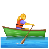 Woman Rowing Boat on WhatsApp