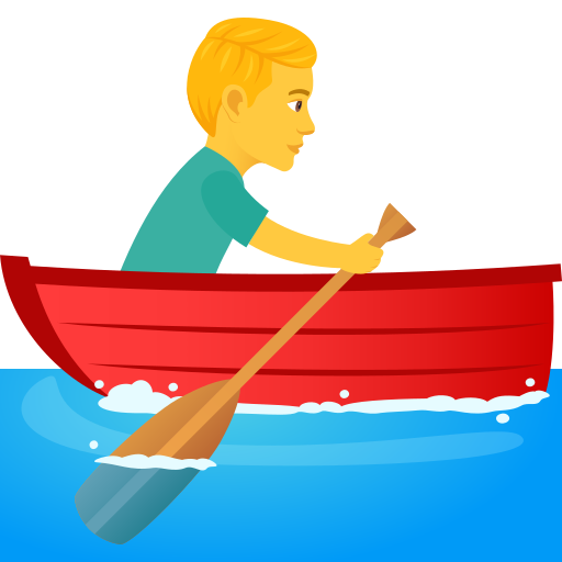 Man Rowing Boat on JoyPixels