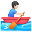 Man Rowing Boat: Light Skin Tone on Samsung