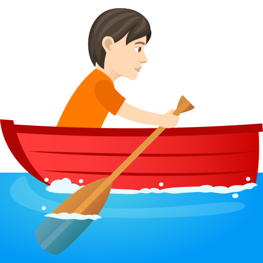 Rowboat: Light Skin Tone on JoyPixels