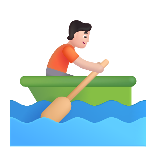 Rowboat: Light Skin Tone on Microsoft 3D