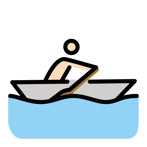 Rowboat: Light Skin Tone on OpenMoji