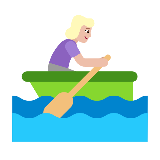 Woman Rowing Boat: Medium-Light Skin Tone on Microsoft Fluent
