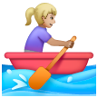 Woman Rowing Boat: Medium-Light Skin Tone on Samsung