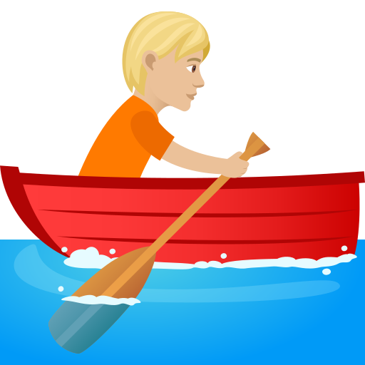 Rowboat: Medium-Light Skin Tone on JoyPixels