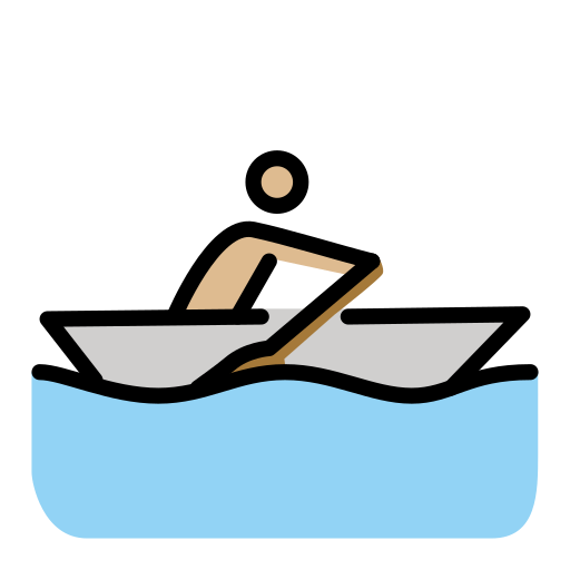 Rowboat: Medium-Light Skin Tone on OpenMoji