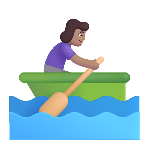 Woman Rowing Boat: Medium Skin Tone on Microsoft 3D
