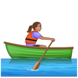 Woman Rowing Boat: Medium Skin Tone on WhatsApp