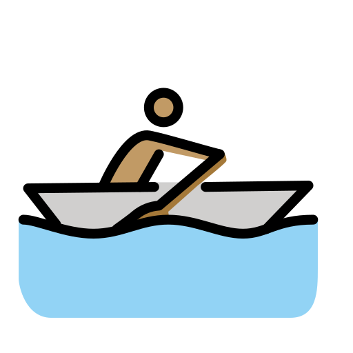 Man Rowing Boat: Medium Skin Tone on OpenMoji
