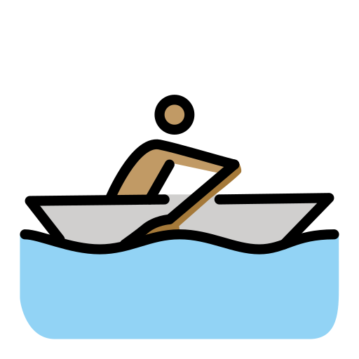 Rowboat: Medium Skin Tone on OpenMoji