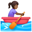 Woman Rowing Boat: Medium-Dark Skin Tone on Samsung