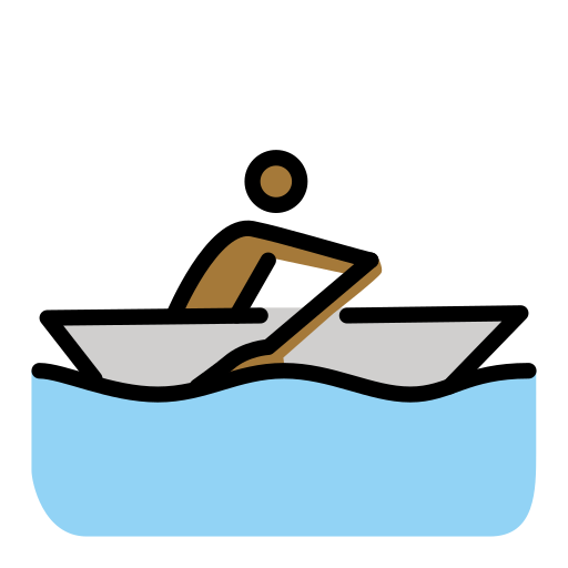 Rowboat: Medium-Dark Skin Tone on OpenMoji