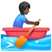 Man Rowing Boat: Dark Skin Tone on Samsung