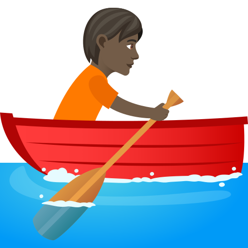 Rowboat: Dark Skin Tone on JoyPixels
