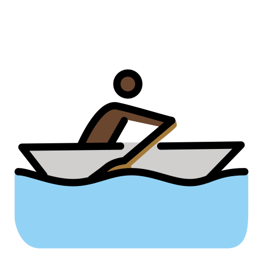 Rowboat: Dark Skin Tone on OpenMoji