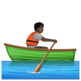 Rowboat: Dark Skin Tone on WhatsApp
