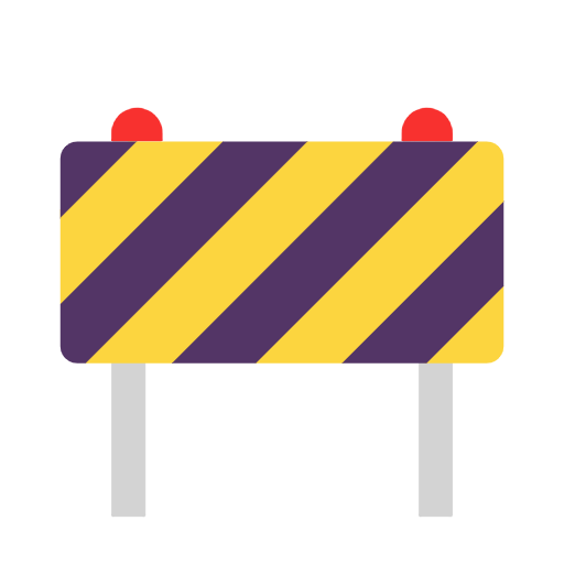Construction Sign on Microsoft Fluent