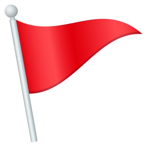 Triangular Flag On Post on JoyPixels