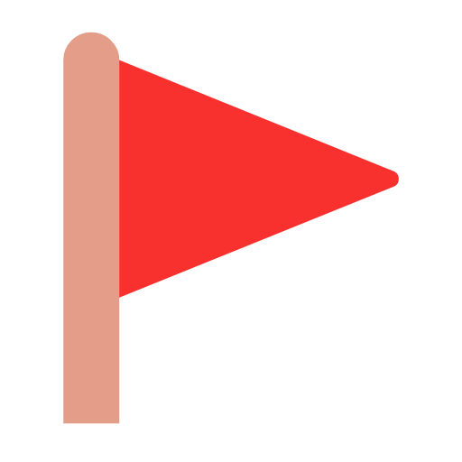 Triangular Flag On Post on Microsoft Fluent
