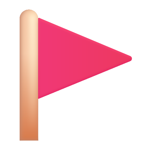 Triangular Flag On Post on Microsoft 3D