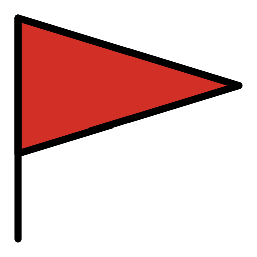 Triangular Flag On Post on OpenMoji