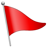 Triangular Flag On Post on WhatsApp