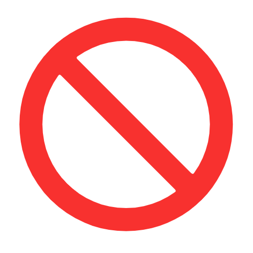 No Entry Sign on Microsoft Fluent