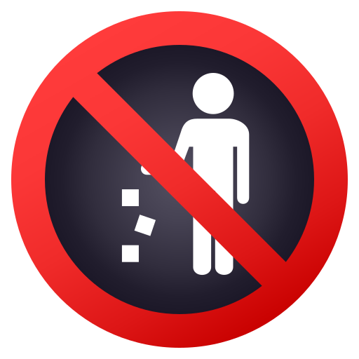 Do Not Litter Symbol on JoyPixels