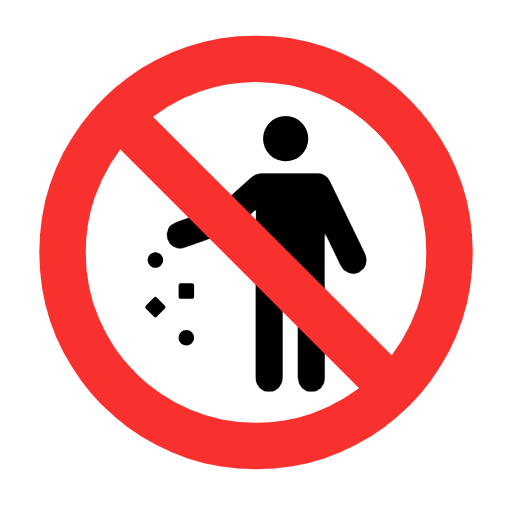 Do Not Litter Symbol on Microsoft Fluent