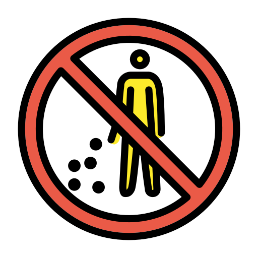 Do Not Litter Symbol on OpenMoji