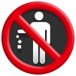Do Not Litter Symbol on Samsung
