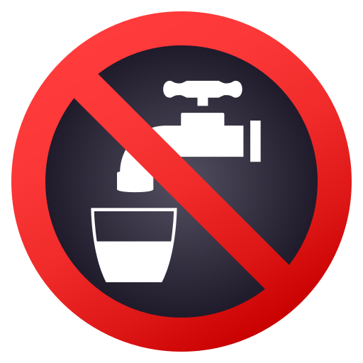 Non-potable Water Symbol on JoyPixels
