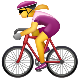 Woman Biking on WhatsApp