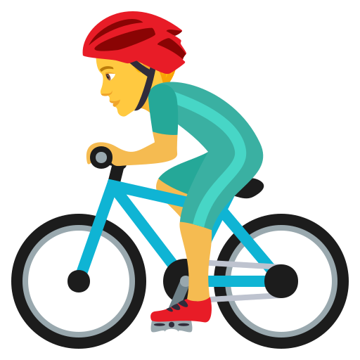 Man Biking on JoyPixels