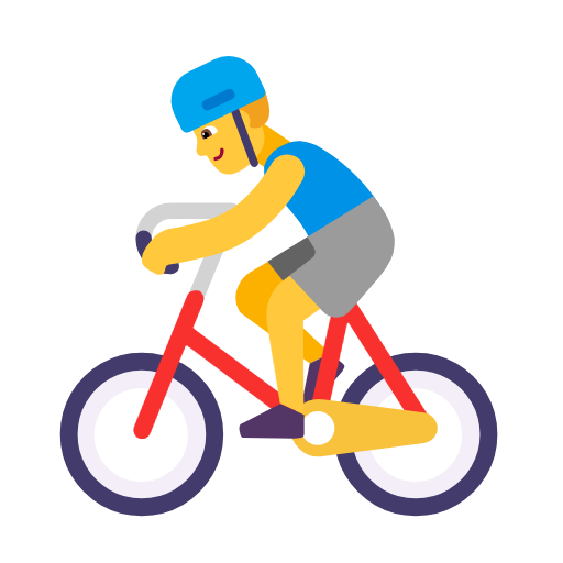 Man Biking on Microsoft Fluent