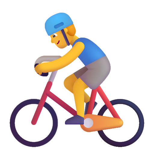 Man Biking on Microsoft 3D