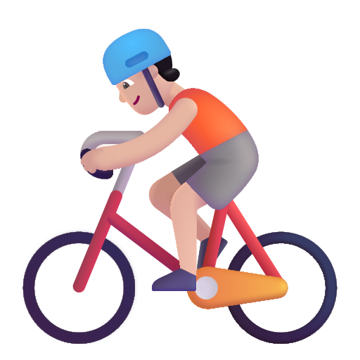 Bicyclist: Light Skin Tone on Microsoft 3D