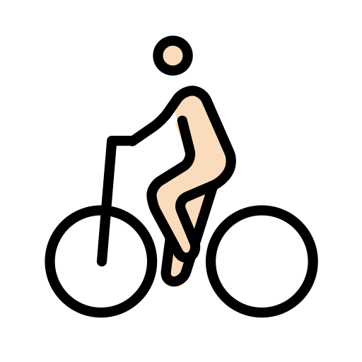 Bicyclist: Light Skin Tone on OpenMoji