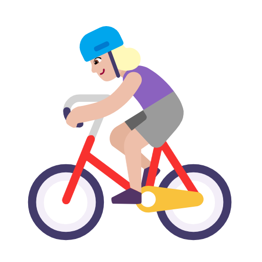 Woman Biking: Medium-Light Skin Tone on Microsoft Fluent
