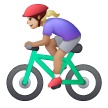 Woman Biking: Medium-Light Skin Tone on Samsung