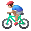 Man Biking: Medium-Light Skin Tone on Samsung